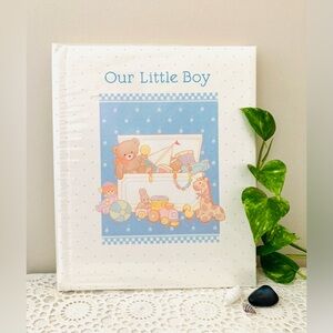 Our Little Boy Baby Memory Book 1980s Vintage Hallmark Keepsake Album